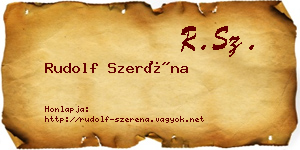 Rudolf Szeréna névjegykártya